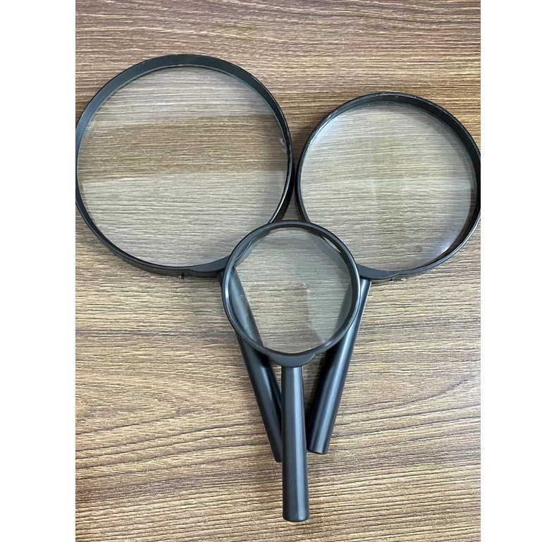 Lupa Glass de Mão Cabo Plástico Lente Aumento Zoom Leitura 90MM,75MM,50MM em Oferta na Shopee