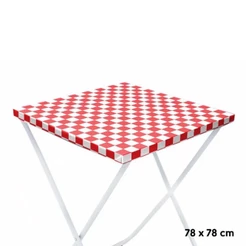 Toalha Plástica Cobre Manchas Perolizada - Xadrez Vermelho