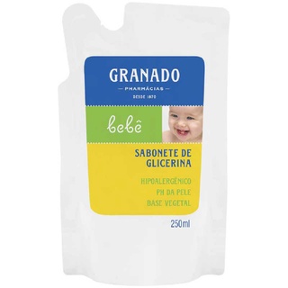 Sabonete Granado bebê 250mL refil glicerina tradicional antialérgico pouco perfume criança