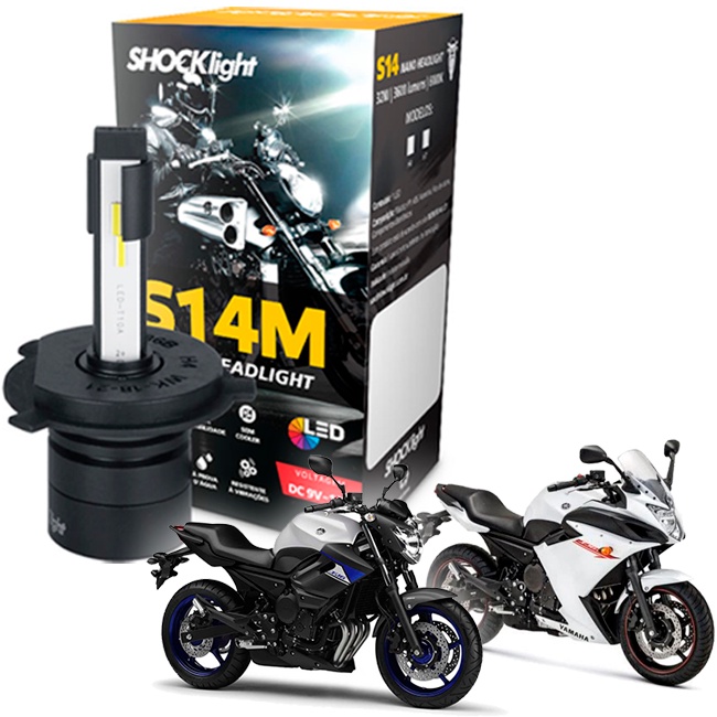 Lâmpada Ultra Led Farol Moto Yamaha Xj6 F 2010 2011 2012
