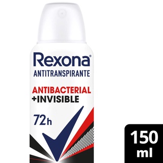 Desodorante Antitranspirante Aerosol Feminino Rexona Antibacterial+Invisible 150 ml