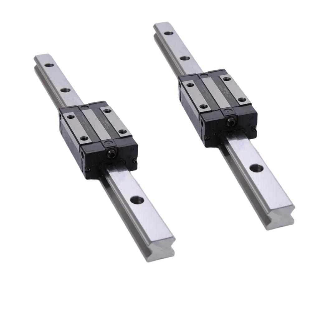 2 Guias Lineares 20mm X 530mm + 2 Patins Sem Aba