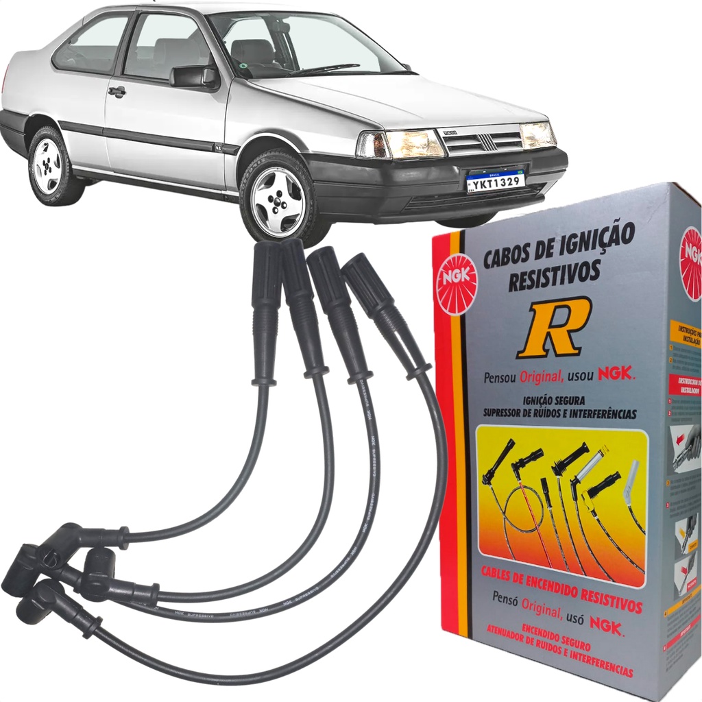 Cabo de Vela Original NGK Fiat Tempra 2.0 8v Gasolina e Etanol de 1994  até 1999 em Oferta na Shopee