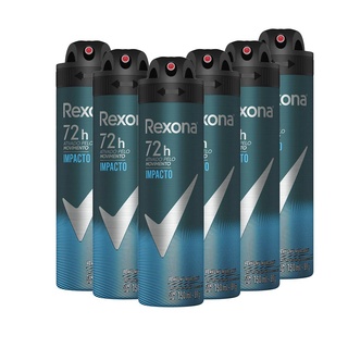 Kit 6 Desodorante Rexona Men Motionsense Antitranspirante Aerossol Impacto 150ml