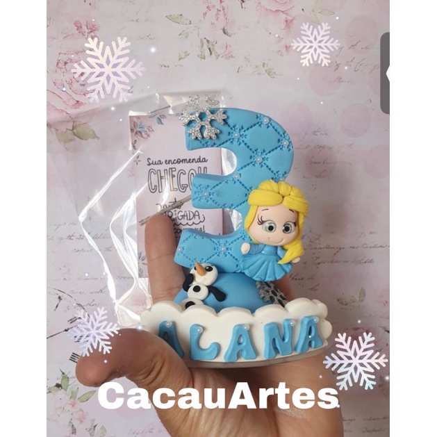 vela frozen em biscuit/ fazemos outros temas