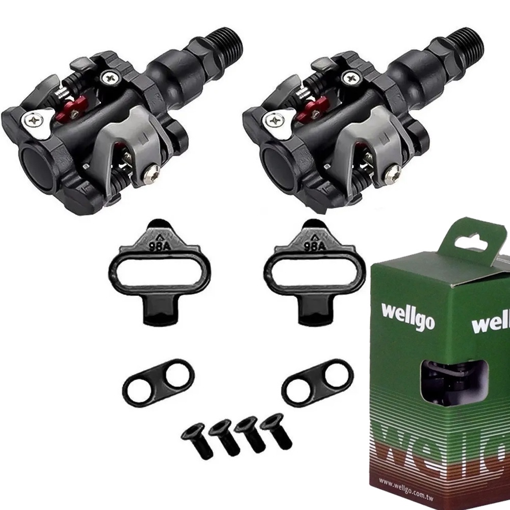 Pedal Bike Clip Wellgo WAM-M919 Preto para Mountain Bike - Pedal de MTB Clip