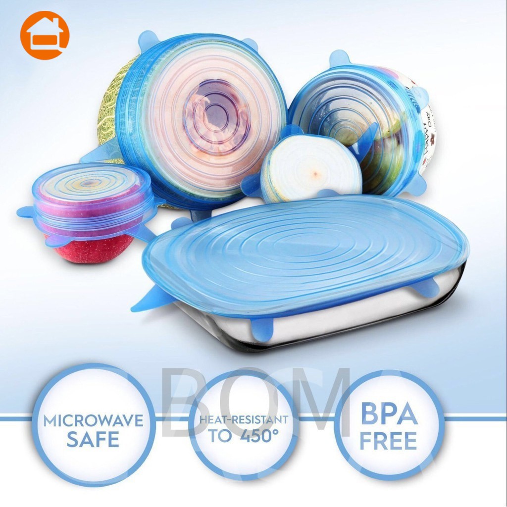 Casa Pacote Com 12 Tampas De Silicone Para Comida Reutiliz Vel Sem Bpa 