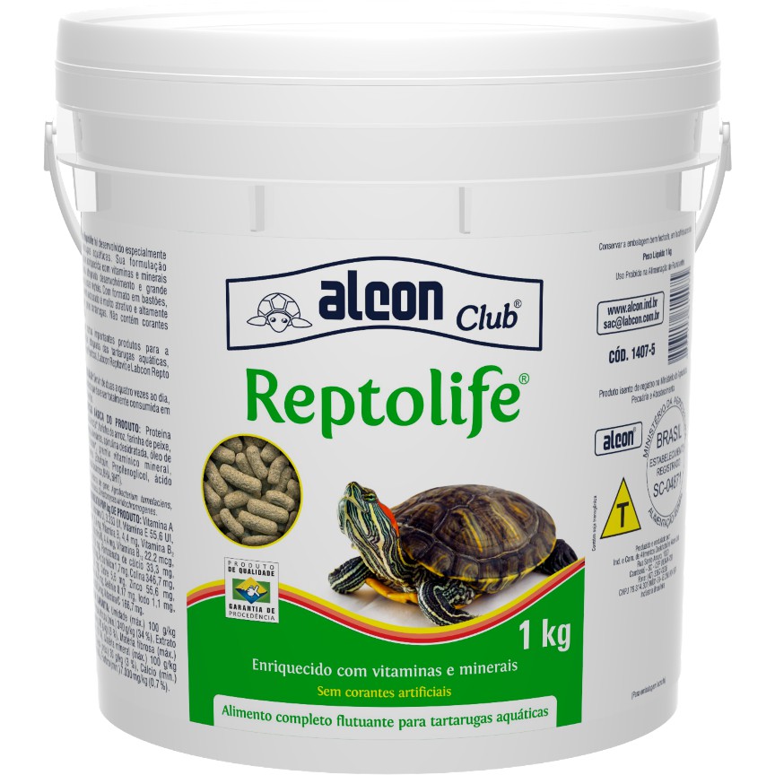 Ração Alcon Reptolife 01 Kg - Ração balanceada extrusada para tartarugas aquáticas em Oferta na Shopee