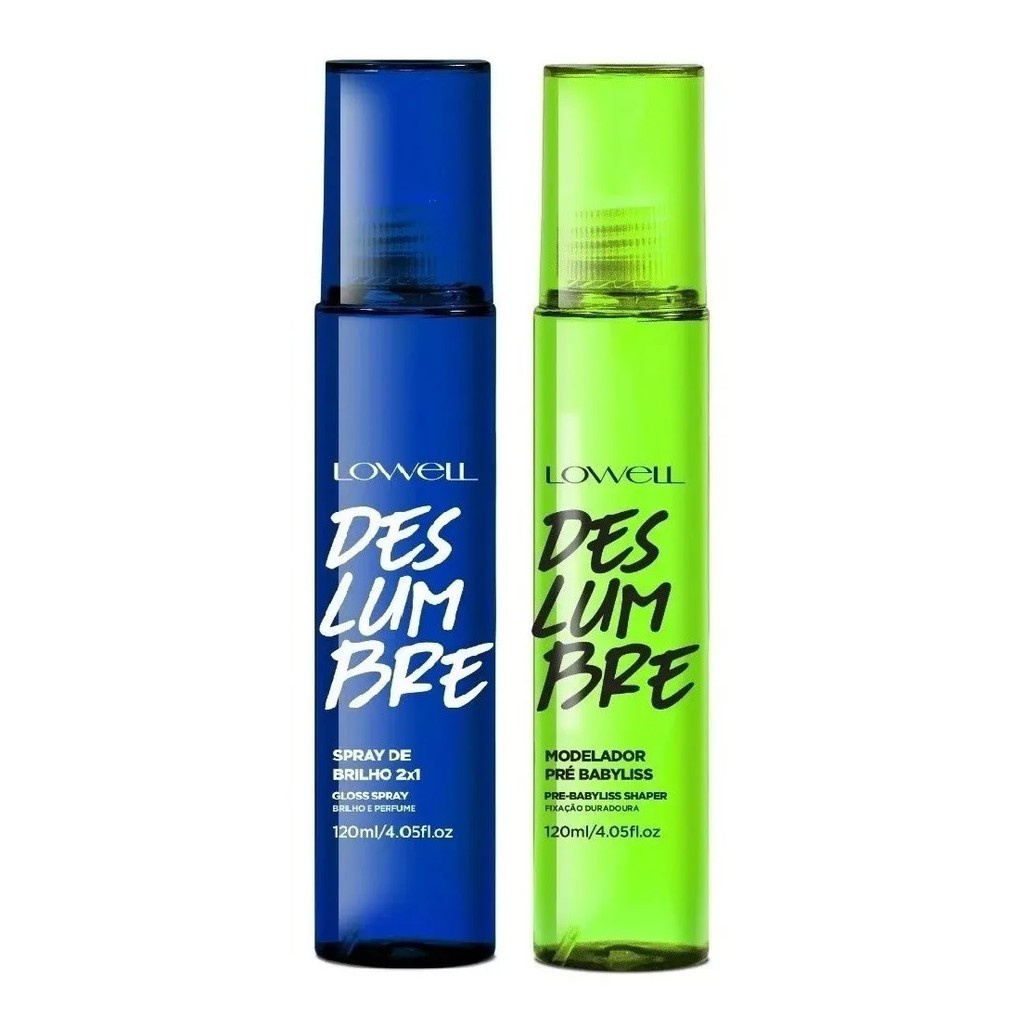 Spray de Brilho Deslumbre 2x1 120 ml + Spray Modelador Pré Babyliss Deslumbre 120 ml Lowell