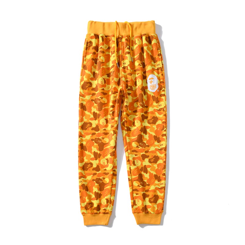 calça bape camuflada laranja