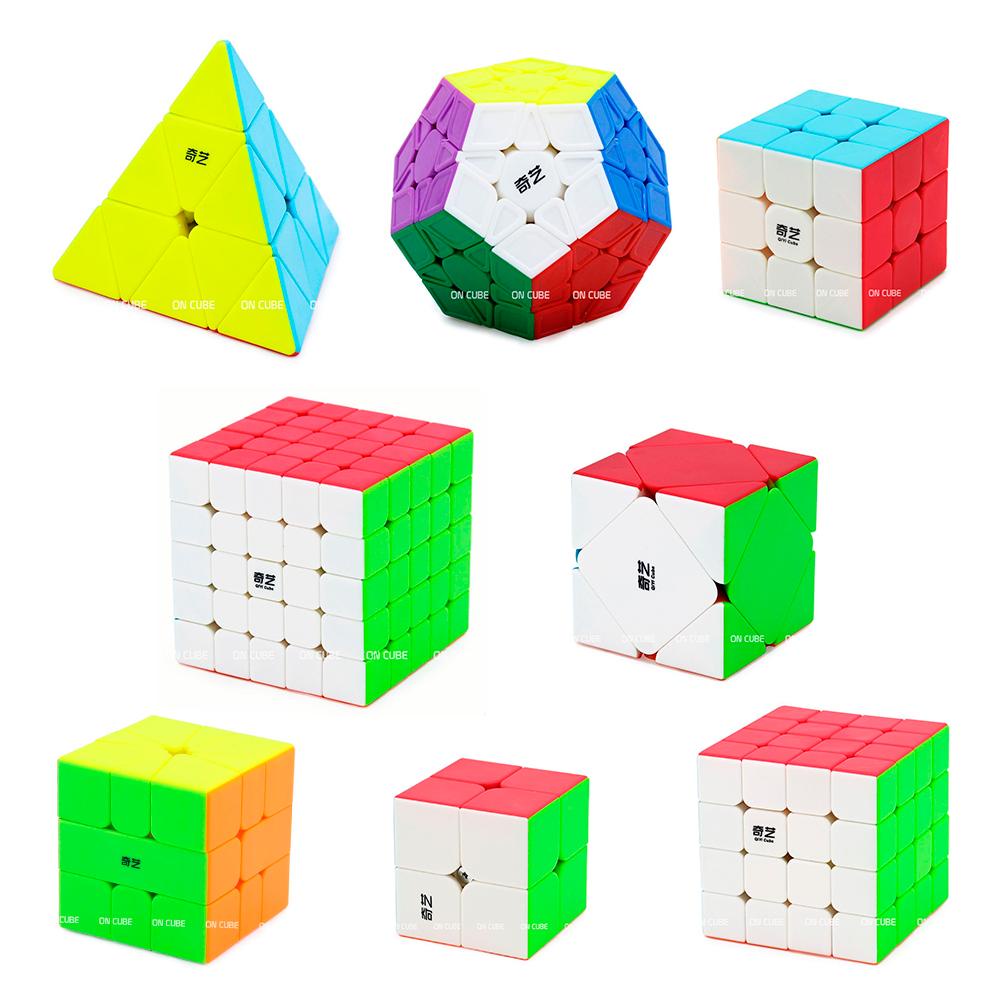 Kit Cubo Mágico QIYI Profissional Magnetico 2x2x2 + 3x3x3 + 4x4x4