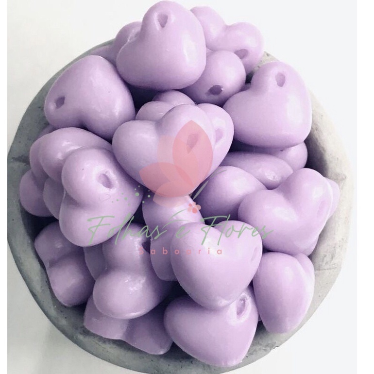 50 Mini  Corações  Em Sabonete/Lembrancinha de Casamento/Aniversário.