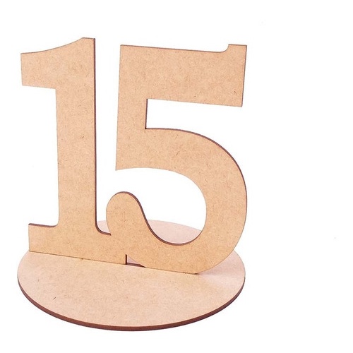 Kit 25 Numero 15 Em mdf 10cm Mini Totem Lembrancinha 15 Anos Lembrancinha Decoração - Genitor Laser Store