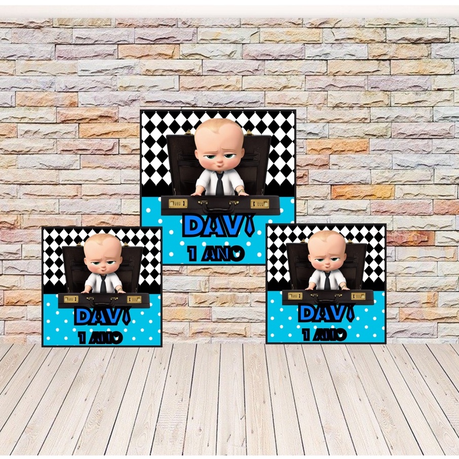 30 Adesivos Personalizados 5x5 Festa Infantil Lembrancinhas –Poderoso Chefinho e Outros Temas Papel Fotográfico ou Vinil