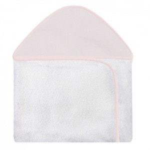 Toalha Com Capuz Rosa Forrada Com Tecido Toalha Fralda 100% Algodão