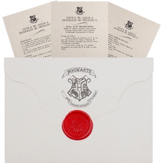 Carta Aceitação Hogwarts e Tickets Plataforma e Knight Buss Harry Potter
