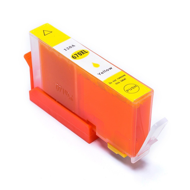 Cartucho Yellow 670xl 670 Xl Compatível Para Impressora HP Deskjet Ink Advantage  4615 4625 5525 3525