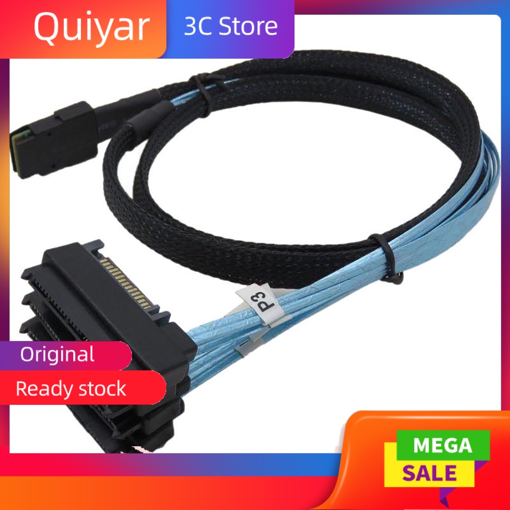 Câble Mini SAS 36P SFF-8087 à 4 SFF-8482 SAS29 avec alimentation Molex