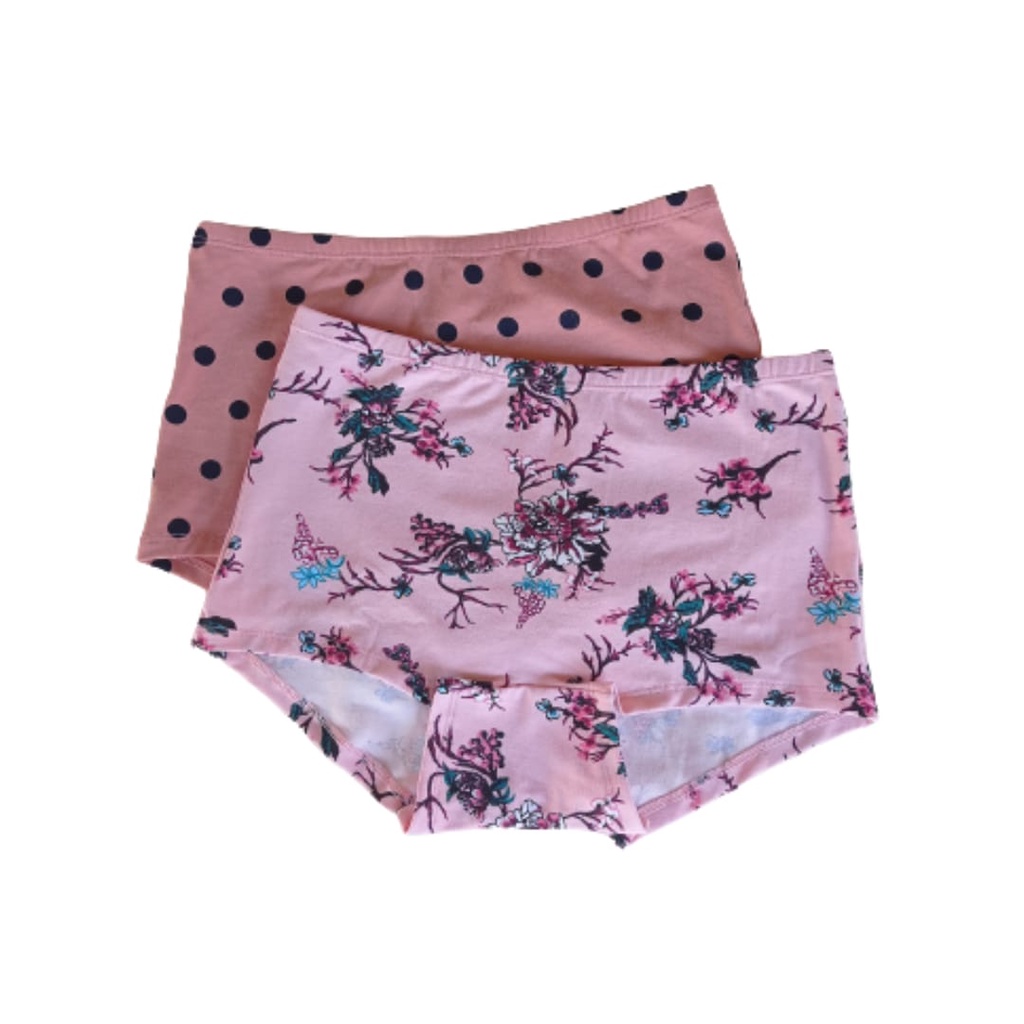 Kit com 4 (quatro) calcinhas boxer ADULTO/ cotton 96% algodão, Cós Alto, calcinha shortinho, cueca feminina, confortável