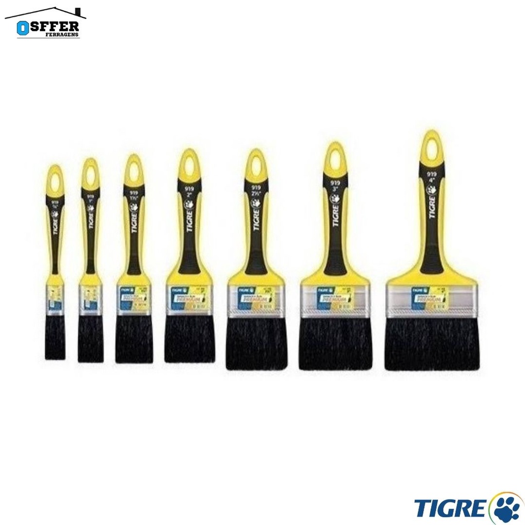 Pincel Trincha Para Pintura 919 Premium Tigre Esmalte | Shopee Brasil