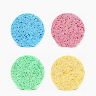 1/2/4 Esponjas para limpeza facial / Esponja Facial de Celulose Esfoliação Profissional