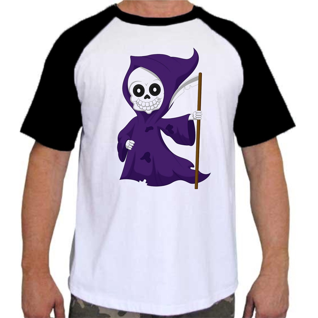 Camiseta Raglan Unissex ou Baby Look Raglan Estampa Halloween Fantasma Fantasminha 08