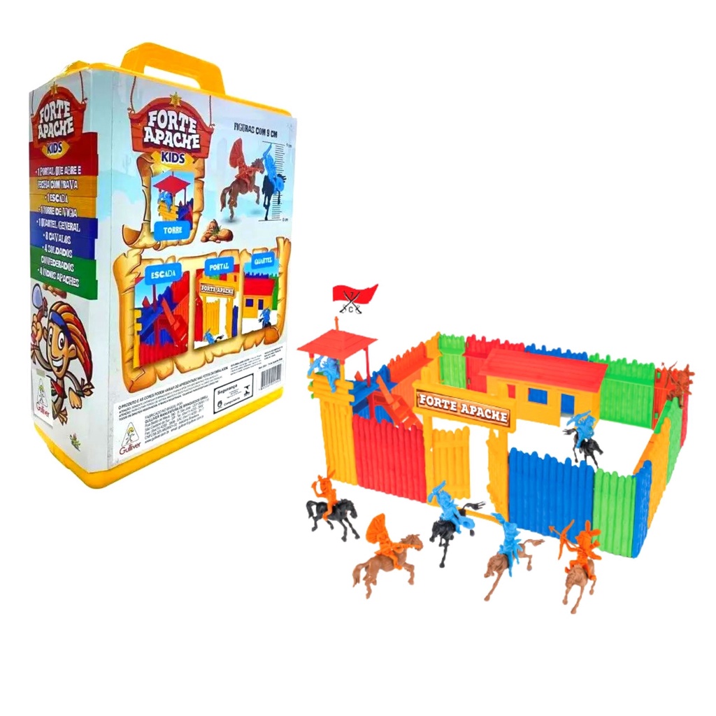 Maleta Forte Apache Kids Batalha Infantil Velho Oeste Coloridos Gulliver 0054
