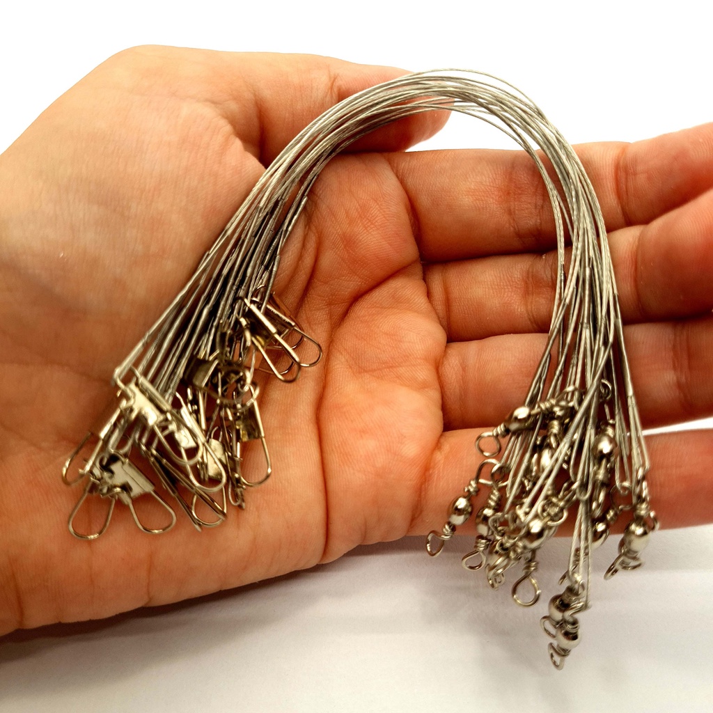 Snap Cabo Aço C/ Girador Encastoado Leader Castor - 20un em Oferta na Shopee