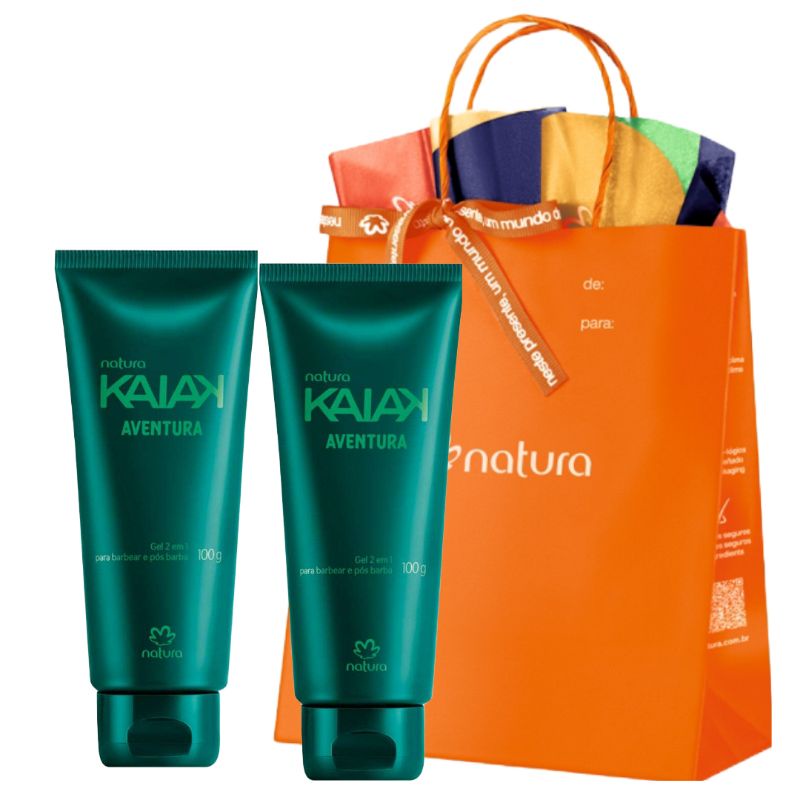 Kit Natura Kaiak Aventura Gel 2 em 1 para Barbear e Pós Barba 100g - 2  unidades | Shopee Brasil