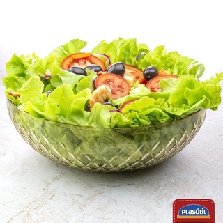 Saladeira Glamour Recipiente para Salada Utensilio de Cozinha Porta Salada