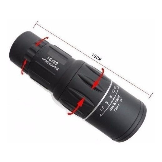 Luneta Monóculo 16 X 52 Com Nitidez
