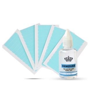 5 Folhas 60pcs Cola Adesiva De Fita Para Cabelo 4cm * 0.8cm Dupla Face Impermeável Extensão De Peruca De Renda