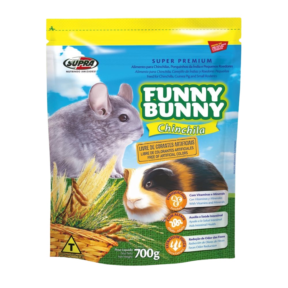 Ração Para Chinchila Porquinho-da-india Funny Bunny 700g