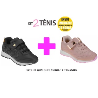 Kit 2 Pares De Tenis Criança Tênis Feminino Infantil Direto Da Fabrica