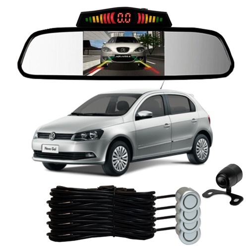 Sensor De Ré + Espelho Camera Ré Vw Gol Prata - Spare Parts and Accessories for Vehicles