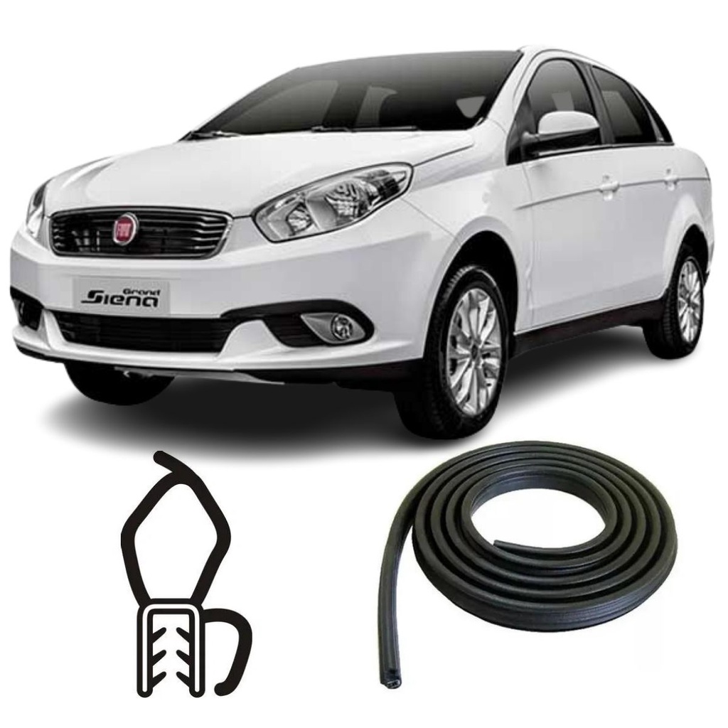 Borracha Do Porta Malas Preta Com Aba Grand Siena 12/20 em Oferta na Shopee