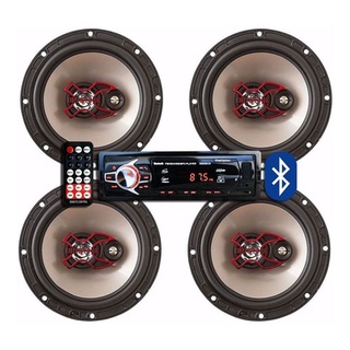 Kit Som Bluetooth Corsa Wagon + 4 Alto Falante 200w em Oferta na Shopee