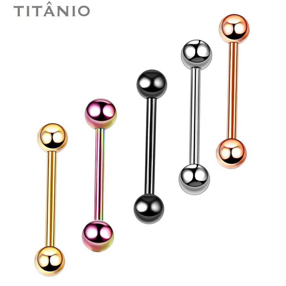 Titan Ombelico 1,6 X 10 Mm Con Zirconi A Forma Di 8 Mm 5 Mm Pietra Sfera In Arancione - Foto 12