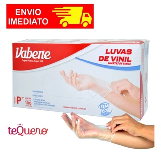 Luva de VINIL sem Pó com 100 unid Vabene