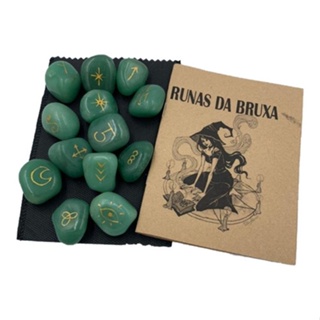 Jogo De Runas Da Cigana 10 Pedras Quartzo Verde 1 A 3cm em Oferta na Shopee