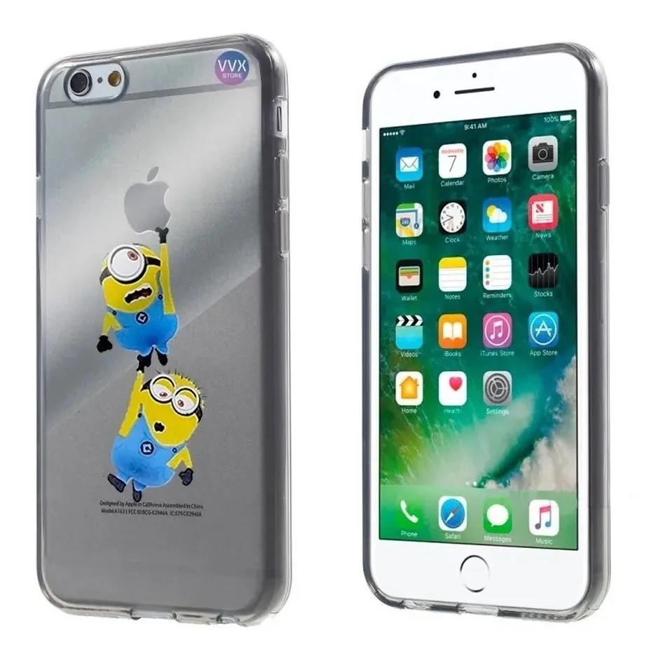 Capa Capinha Case Desenhada Minions para Iphone 6