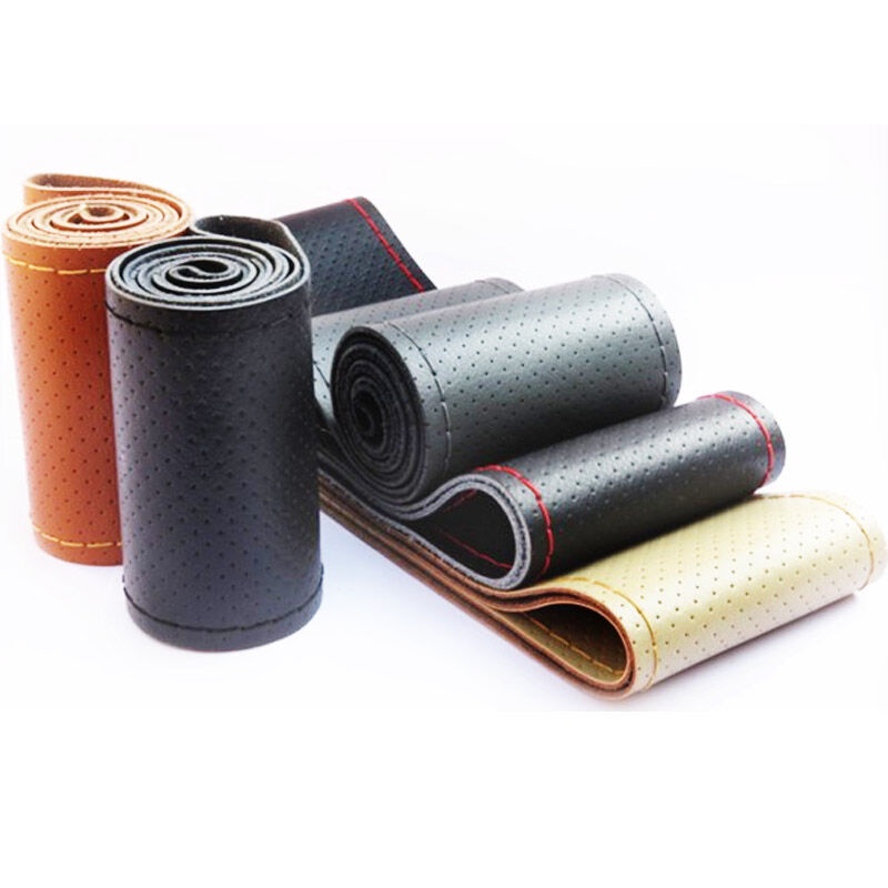 38cm/15inch Respiração Antideslizante Capa Do Volante Carro Trança De Couro Macia Na Acessórios Interiores Novo