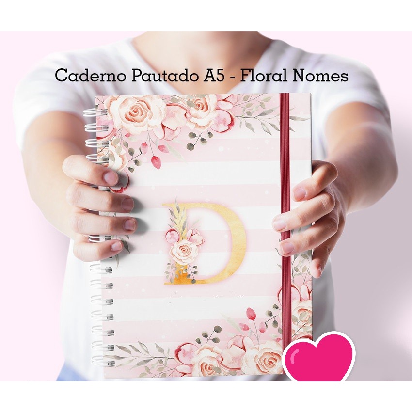 Imagem Caderno de gratidão/ Diario da gratidão com alfabeto floral