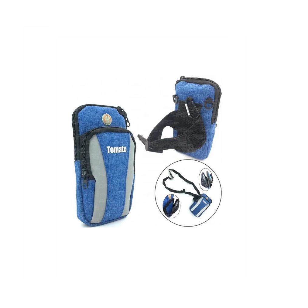 10un Braçadeira Jeans Porta Celular Corrida Bike Fone Bolsa