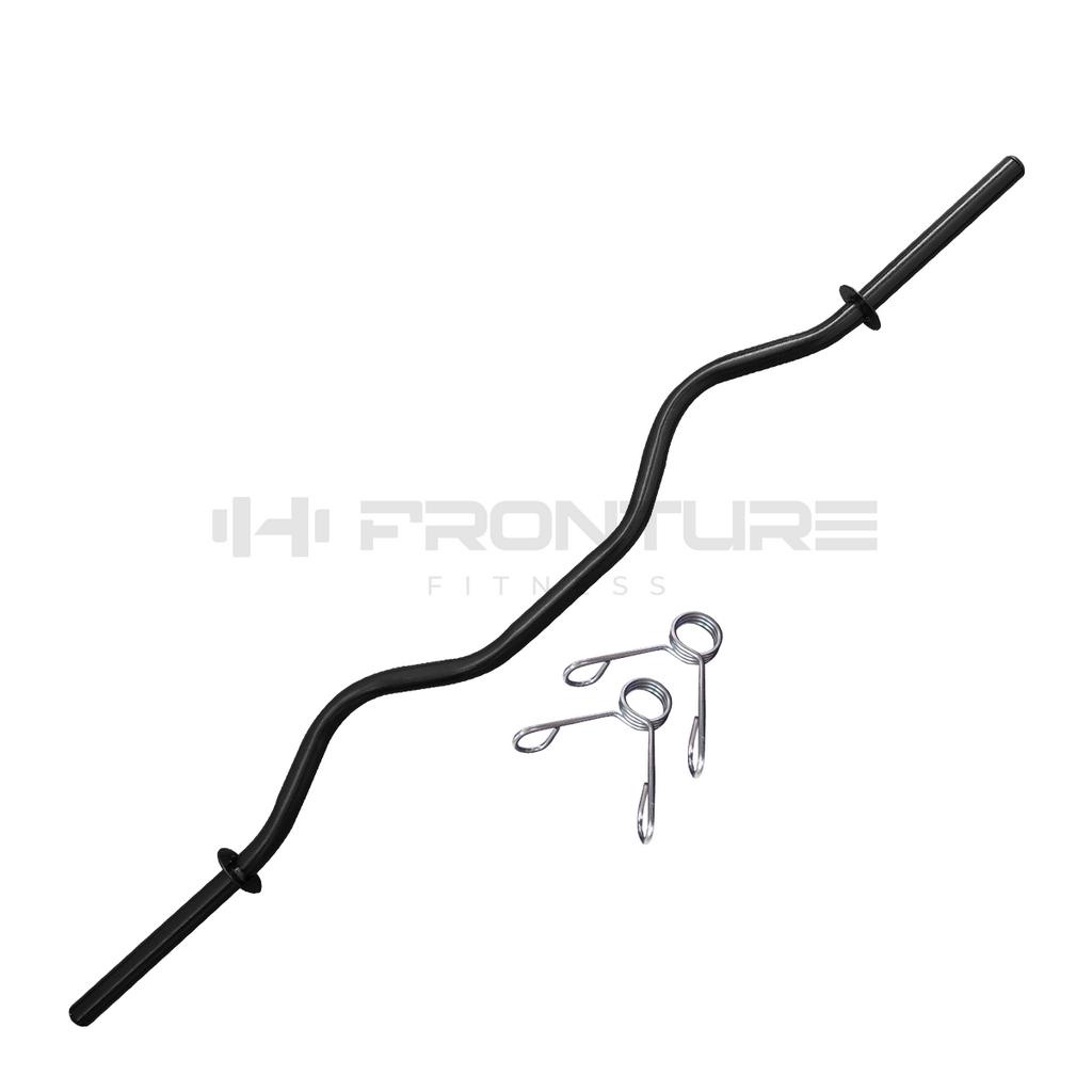 Barra W Oca 1,20 cm com Par Presilhas Fitness Musculação Profissional Treino Exercícios Supino