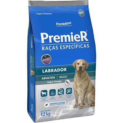 Ração para Cães Adultos Premier Raças Específicas Labrador 12kg