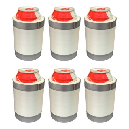 Porta Latas Cerveja 350ml Kit 6 Alumínio Térmico C/ Isopor