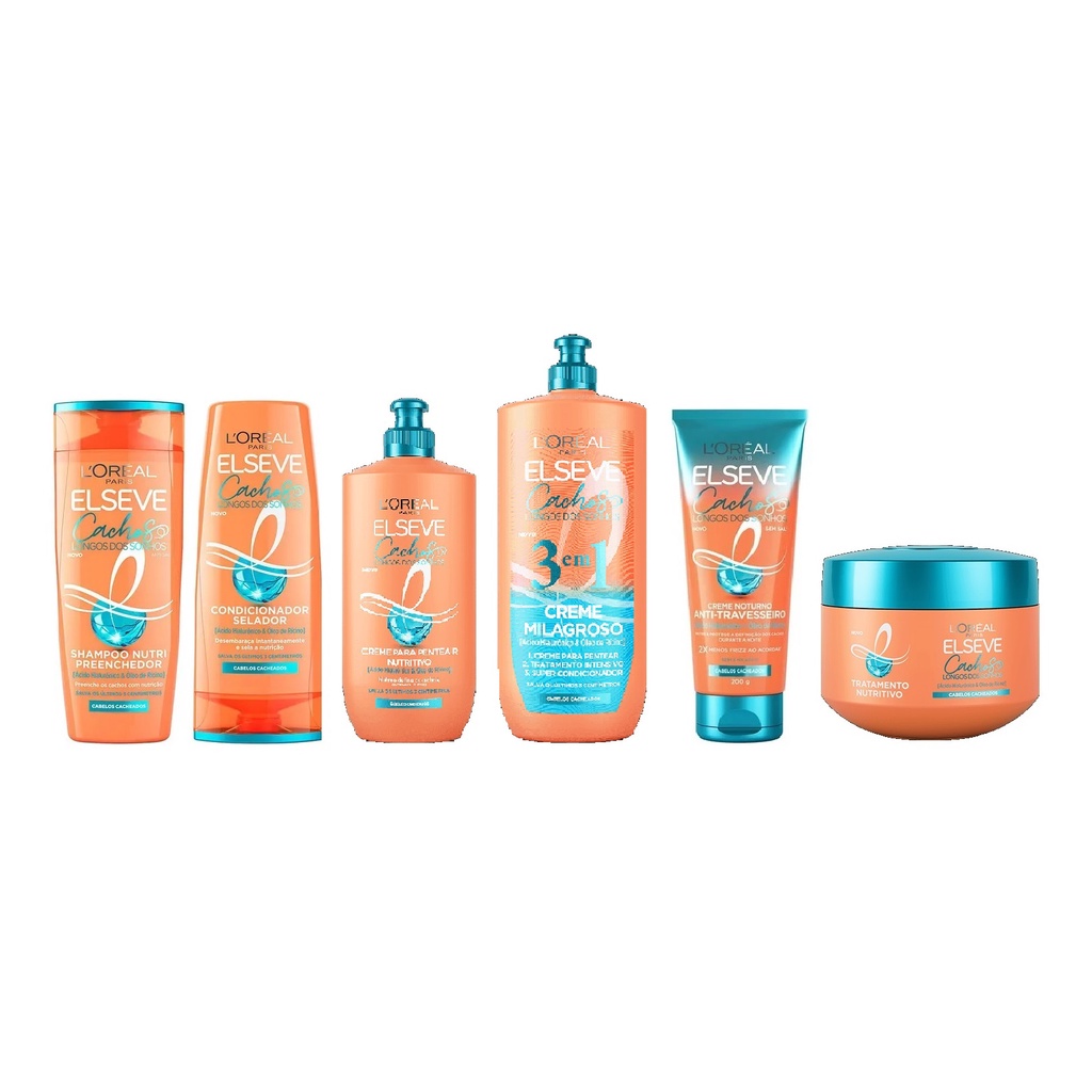 Kit Completo Elseve Linha Cachos Longos dos Sonhos (06 itens)