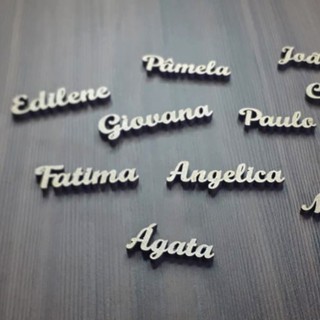 kit  Nomes em mdf cru para lembrancinha 1 cm de altura em Oferta na Shopee