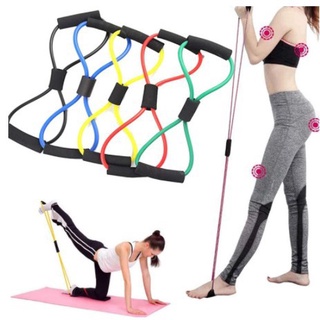 Bandas De Exercício De Resistência Yoga Ginásio Equipamentos De Fitness Corda Puxar 8 Palavra Peito Expansor Treinamento Muscular
